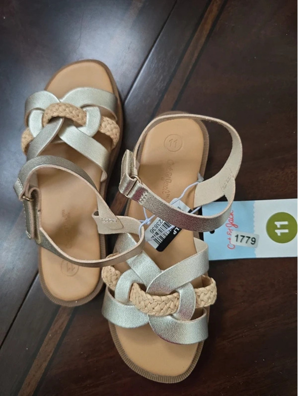 Size 11 brand new girl sandals from target item, 1779 boxG8